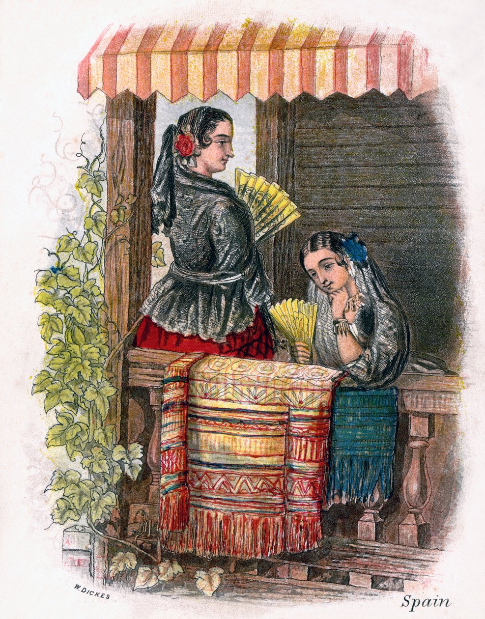Spanish Girl by W. Dickes