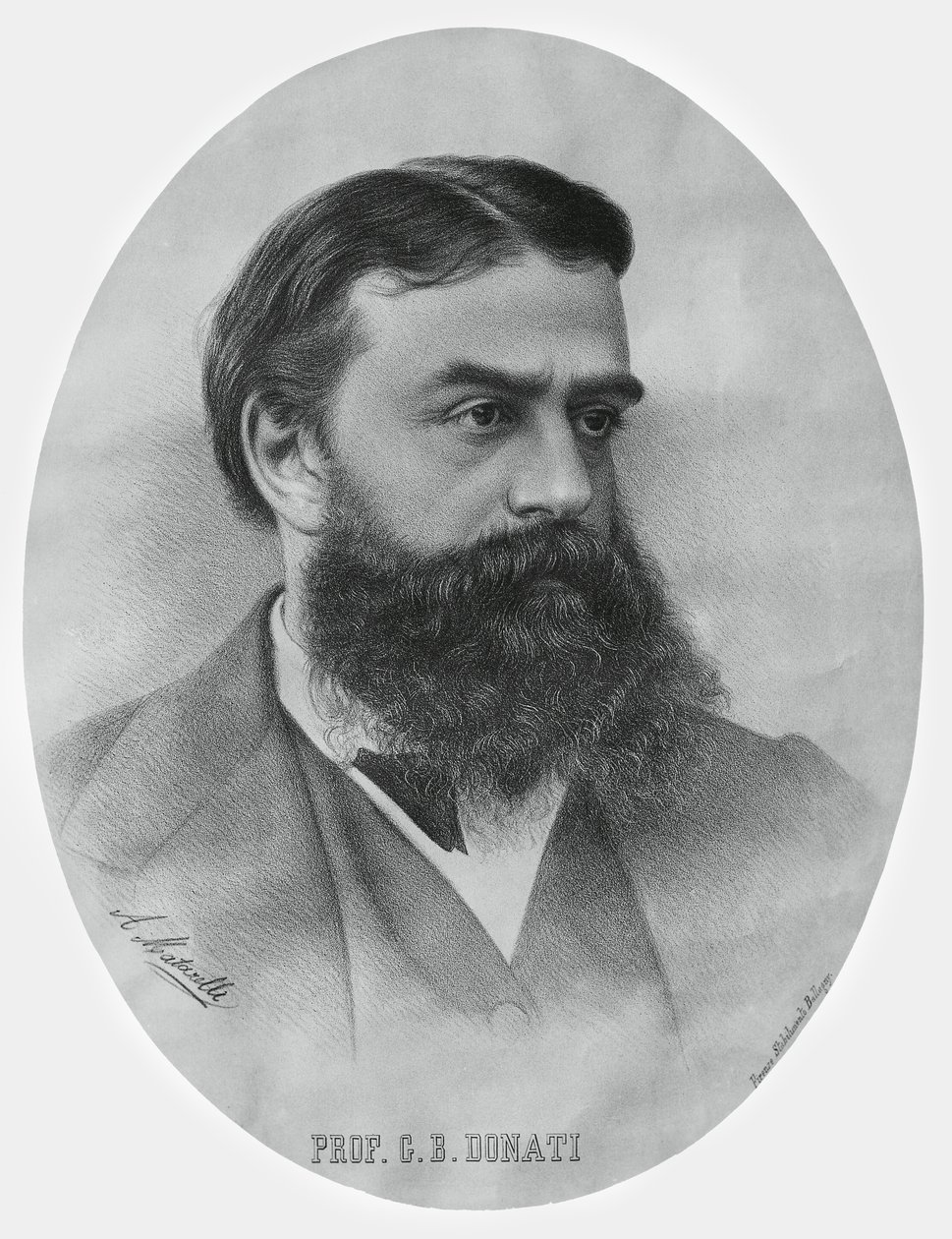 Portrait of Giovanni Battista Donati, Italian mathematician and astronomer by John Ward Dunsmore