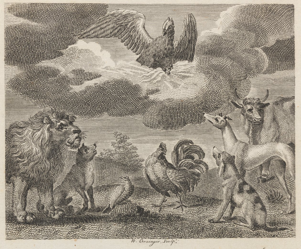 The Eagle and the Assembly of Animals by W. Grainger