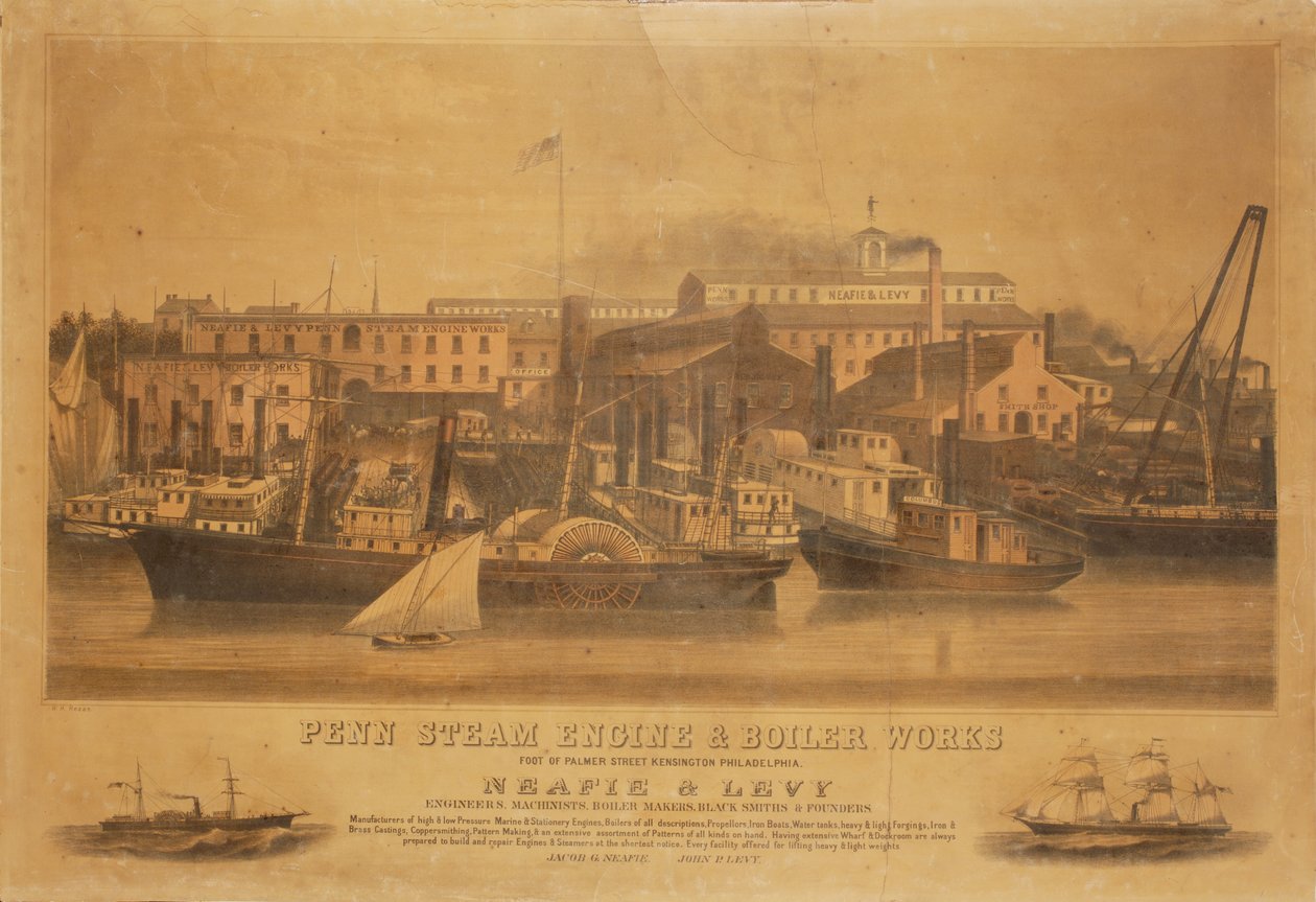 Penn Steam Engine and Boiler Works Neafie & Levy Shipyard by W. H. Rease