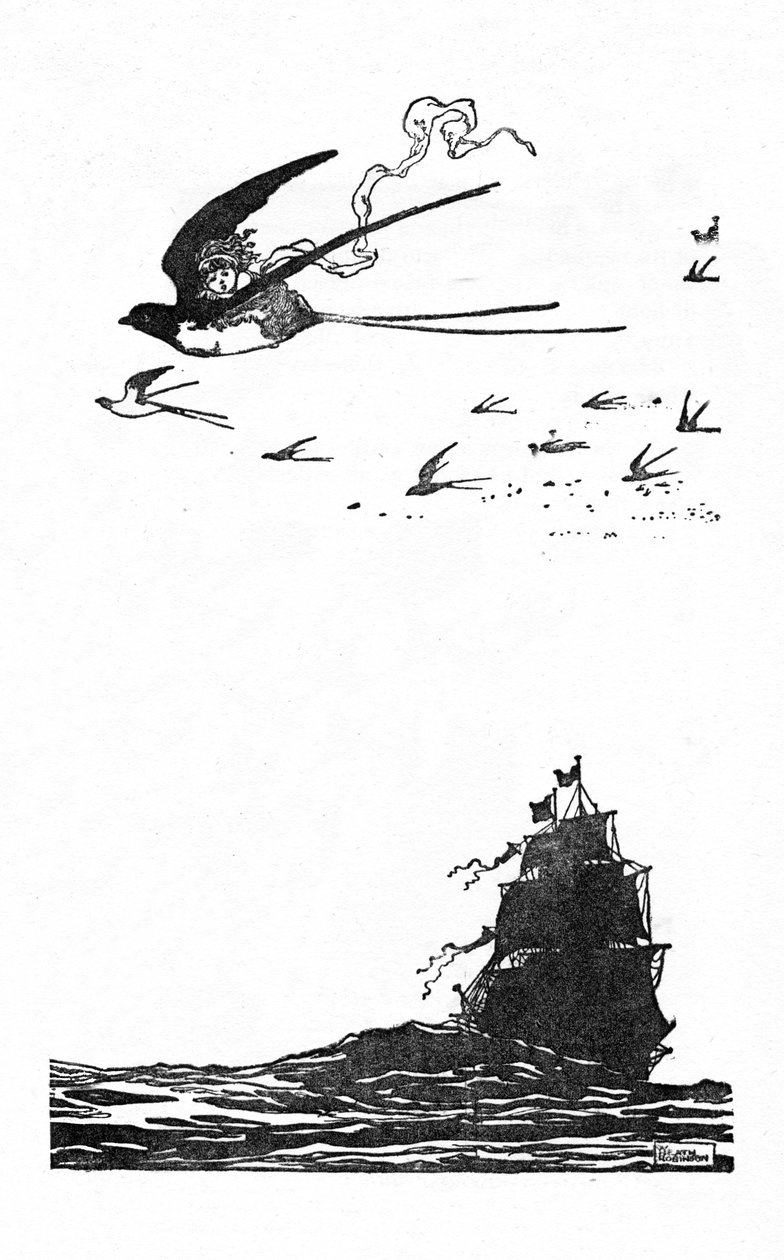 The Swallow Soared High Into The Air by William Heath Robinson