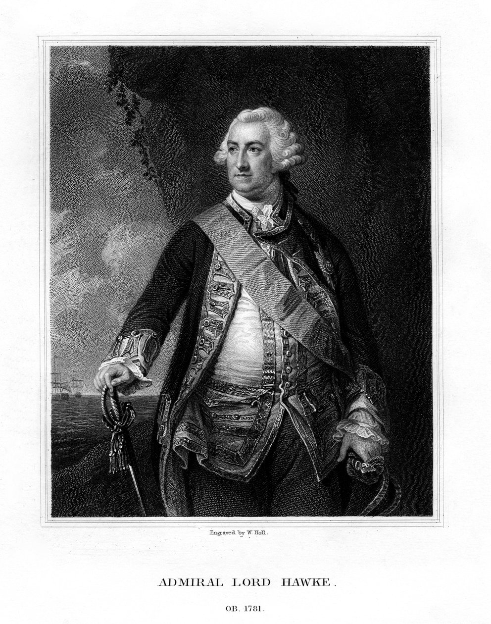 Edward Hawke, 1st Baron Hawke, British admiral by W. Holl