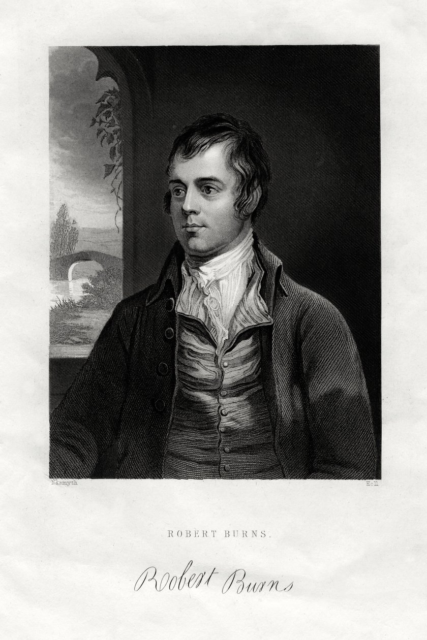 Robert Burns, Scottish Poet, 19th Century by W. Holl