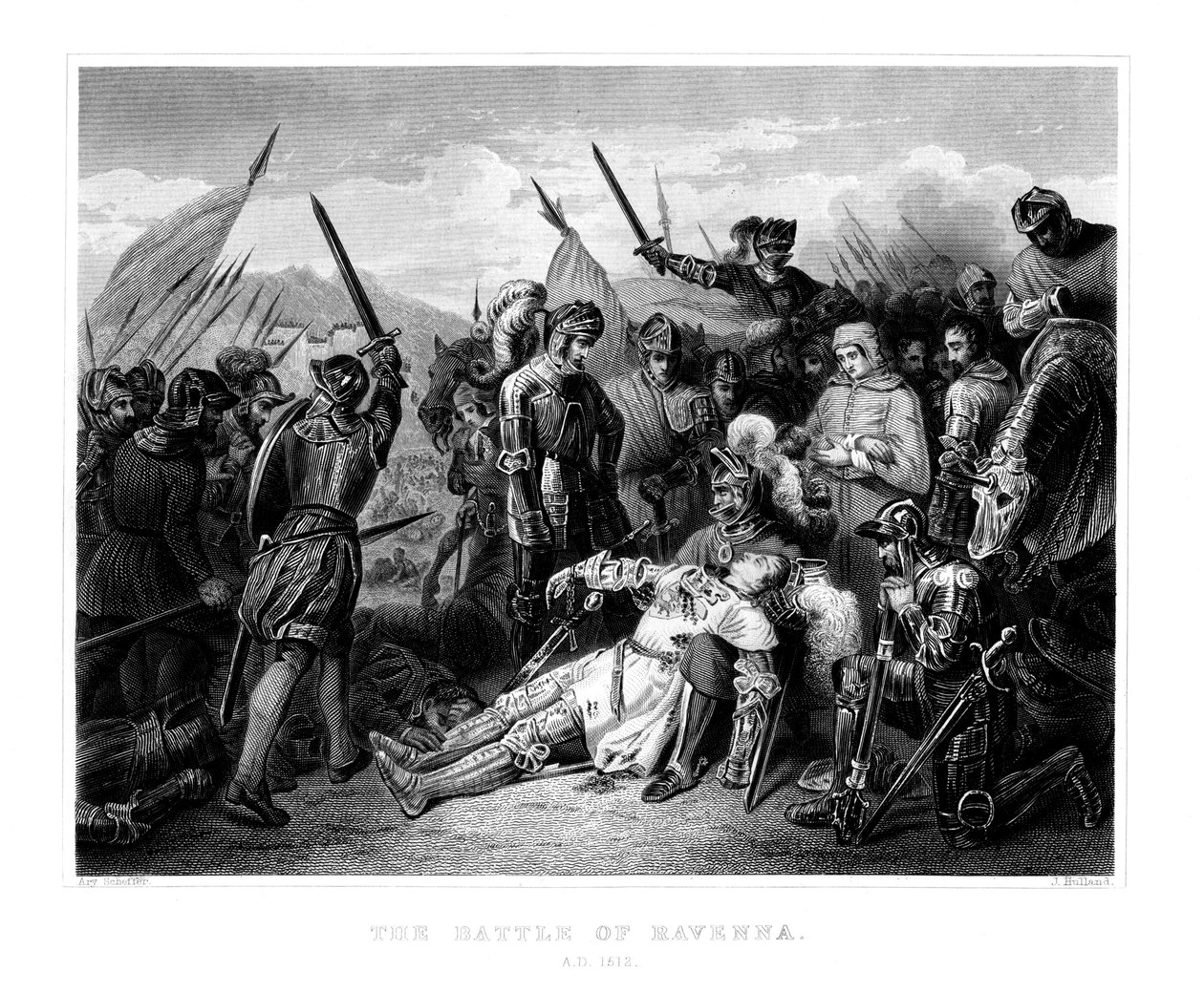 The Battle of Ravenna, 11 April 1512, 1875 by W. Hulland