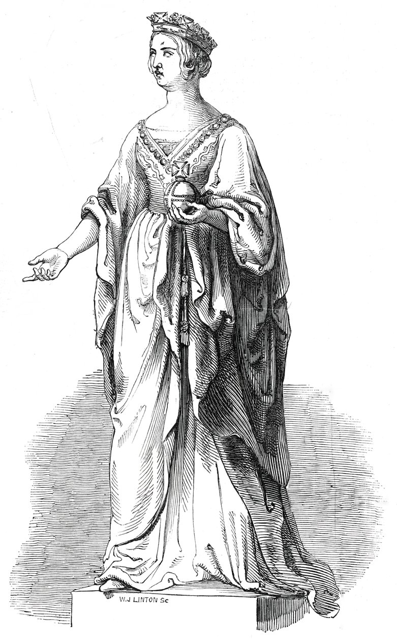 Marble statue of Her Majesty in the Royal Exchange by W. J. Linton