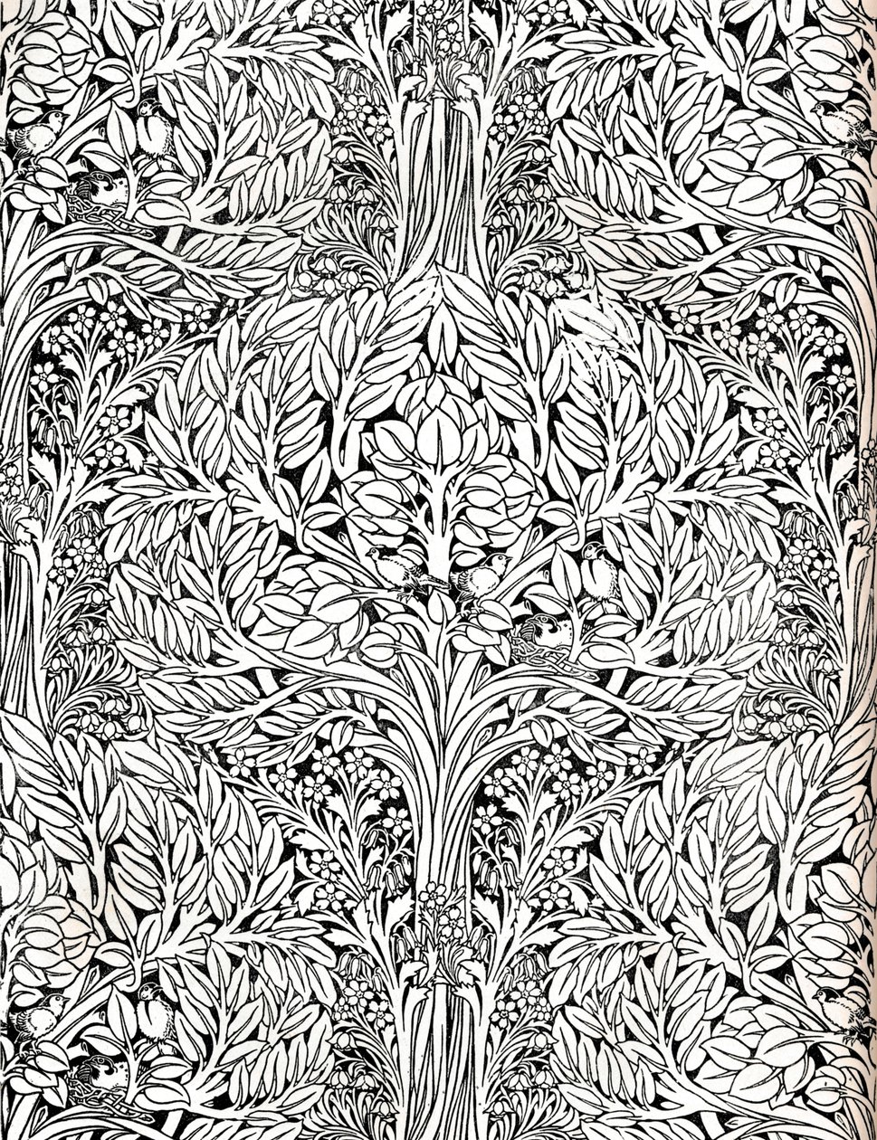 Wall-paper, Printed in Distemper Colour. Designed by H. Wilson by W Jackson