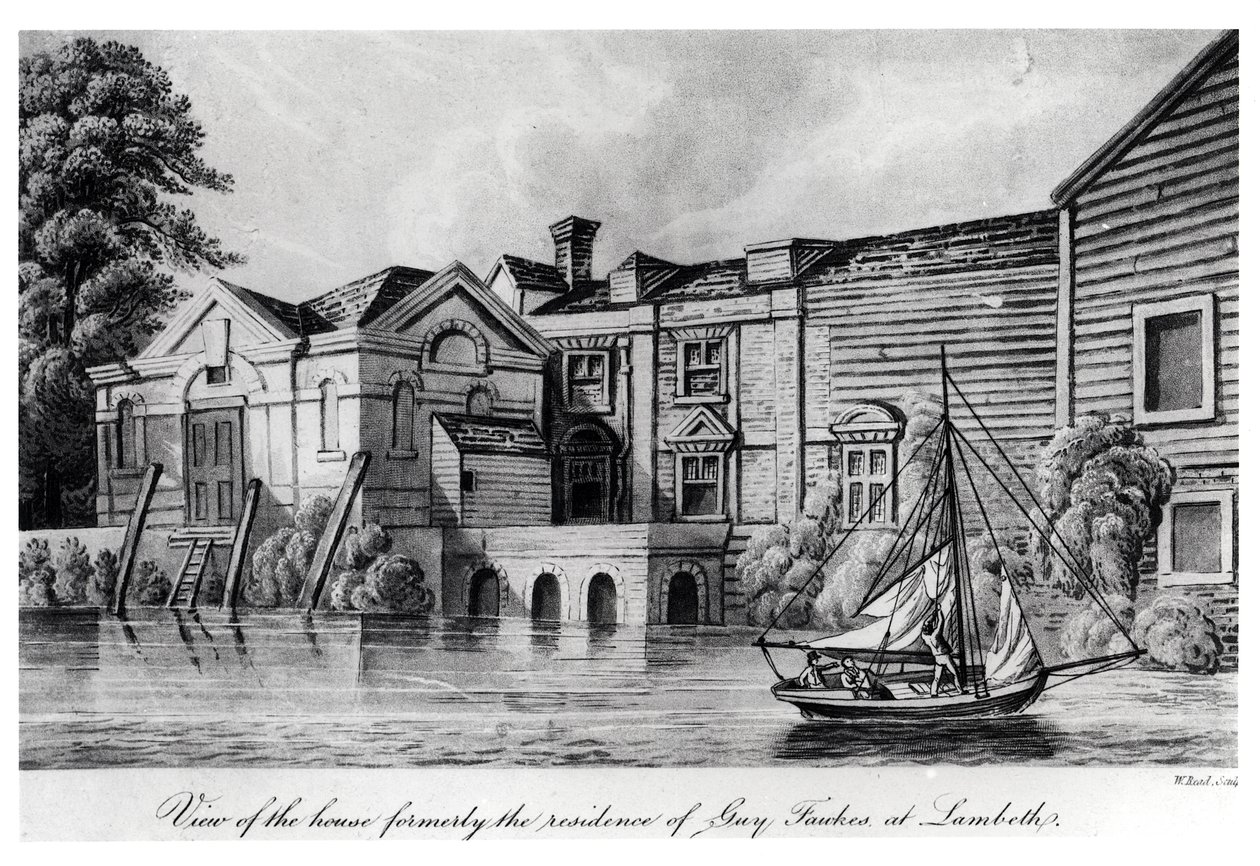 View of the House Formerly the Residence of Guy Fawkes at Lambeth, c.1850 by W. Read