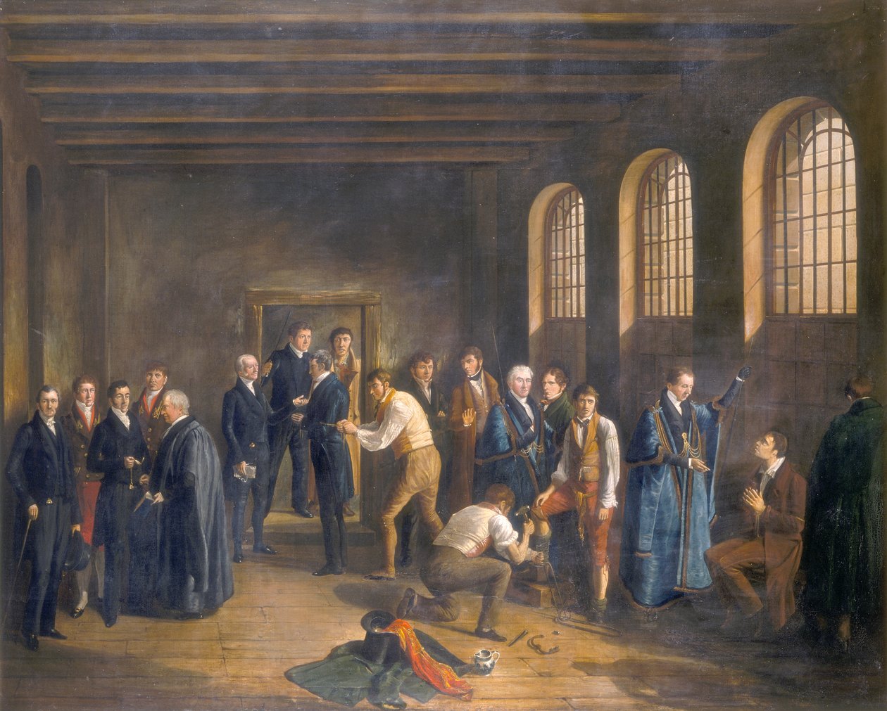 Newgate Prison on the Morning of the Execution of Henry Fauntleroy by W Thomson
