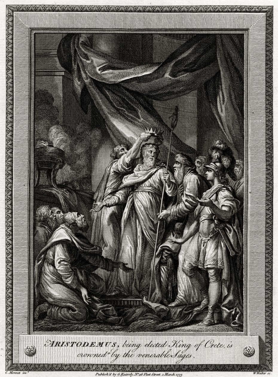 Aristodemus, Being Elected King of Crete, is Crowned by the Venerable Sages by W. Walker