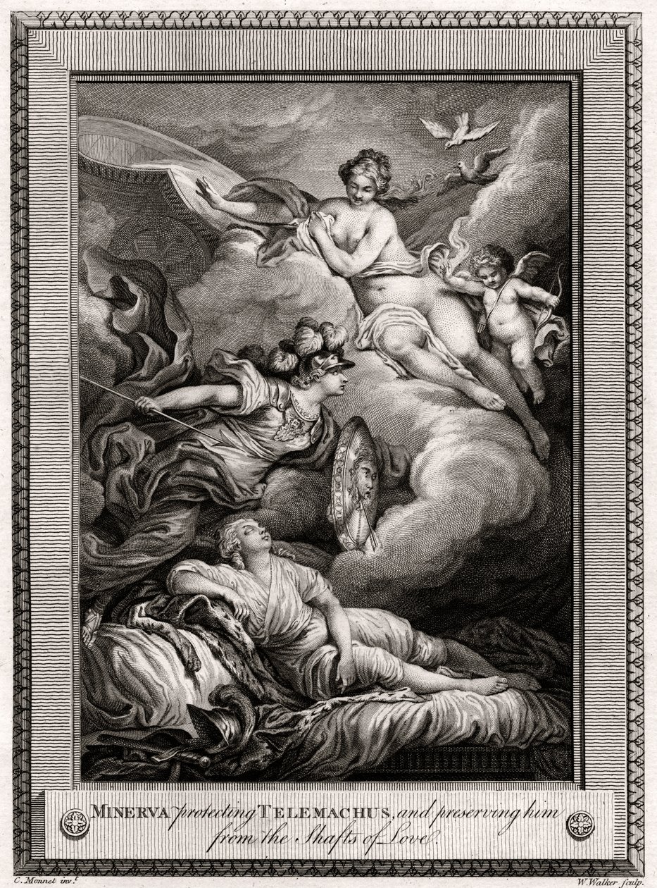 Minerva Protecting Telemachus, and Preserving Him from the Shafts of Love by W. Walker