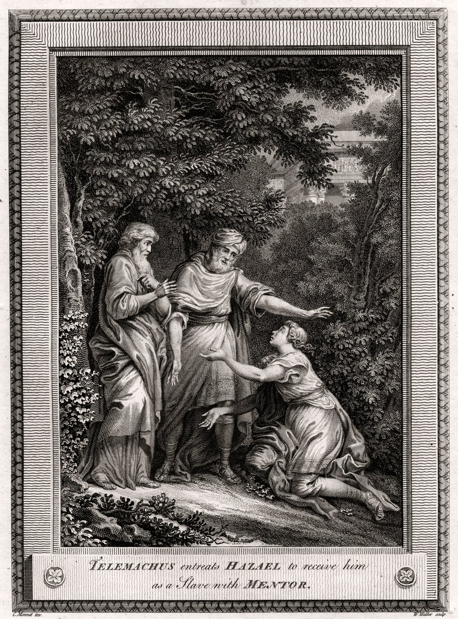 Telemachus Entreats Hazael to Receive Him as a Slave with Mentor by W. Walker