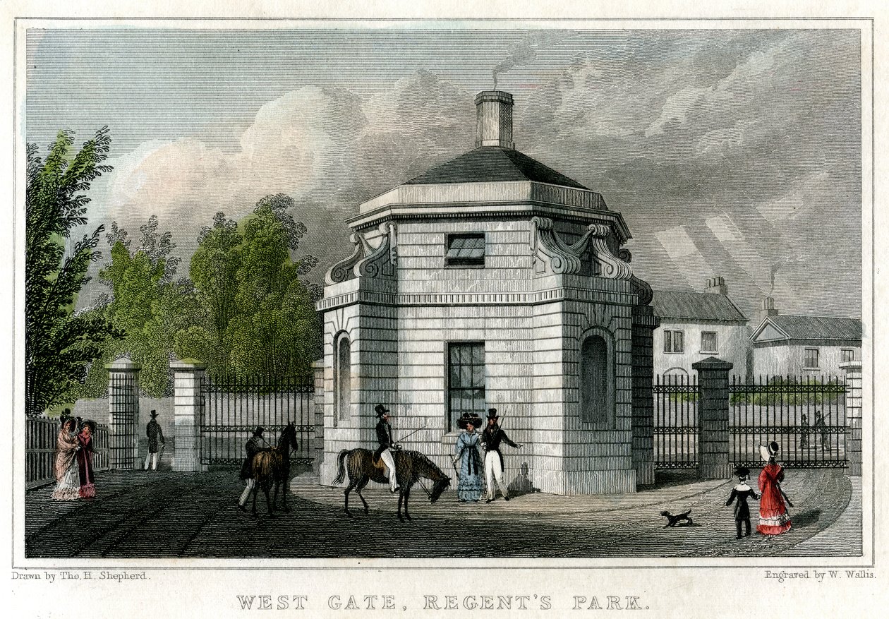 West Gate, Regents Park, London by W. Wallis