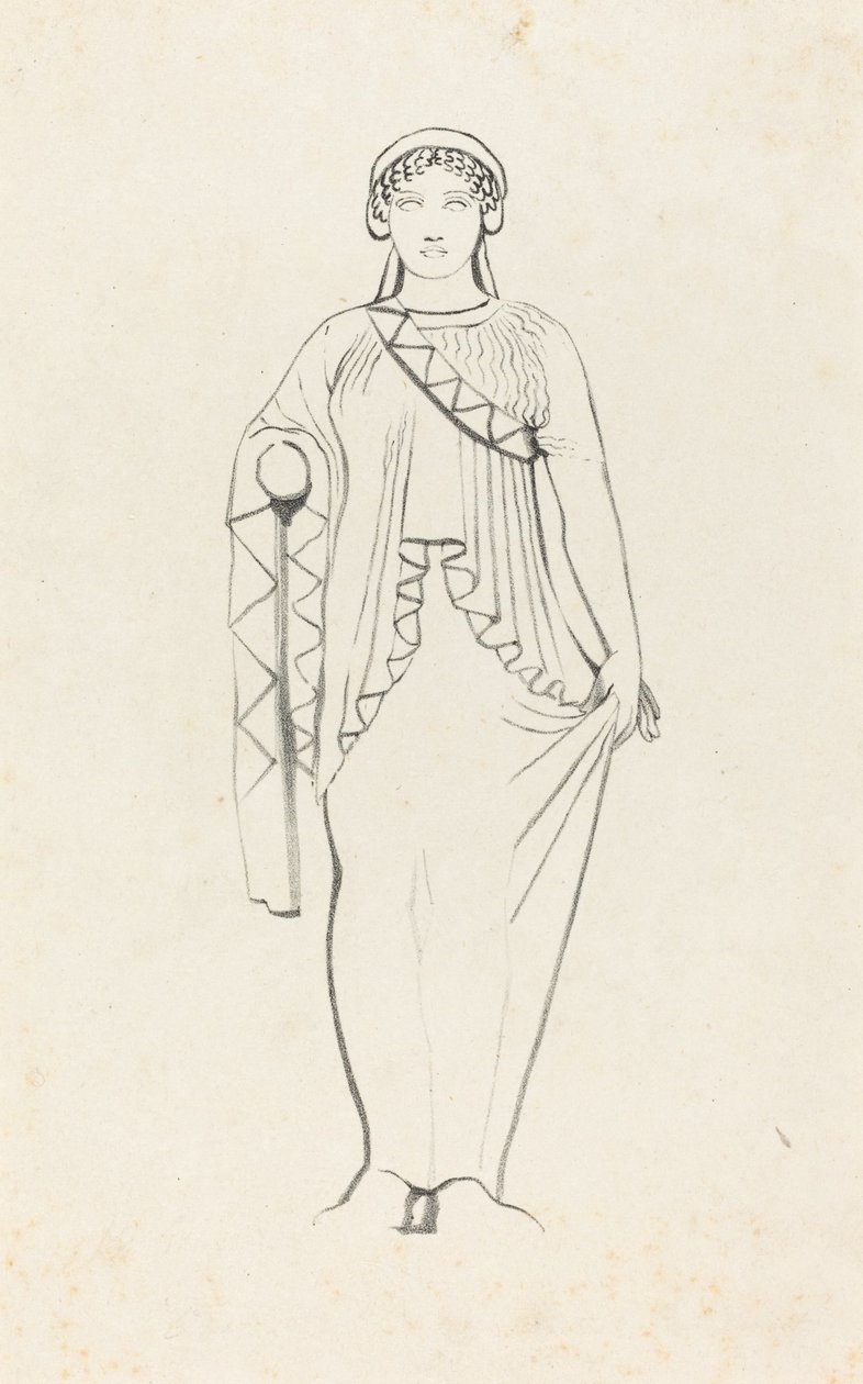 Statue on the Pediment over the West Front of a Temple at Aegina by W. Walton after John Flaxman