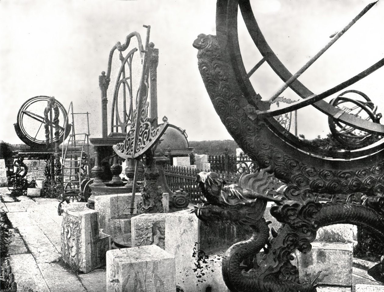 Some Instruments on Top of the Observatory, Pekin, China by W and S Ltd