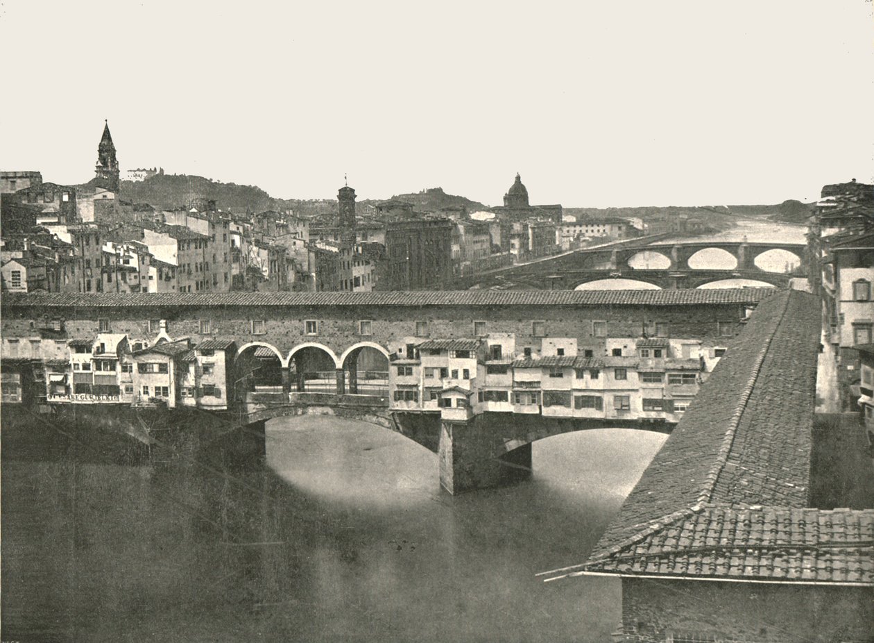 The Ponte Vecchio, Florence, Italy, 1895 by W and S Ltd