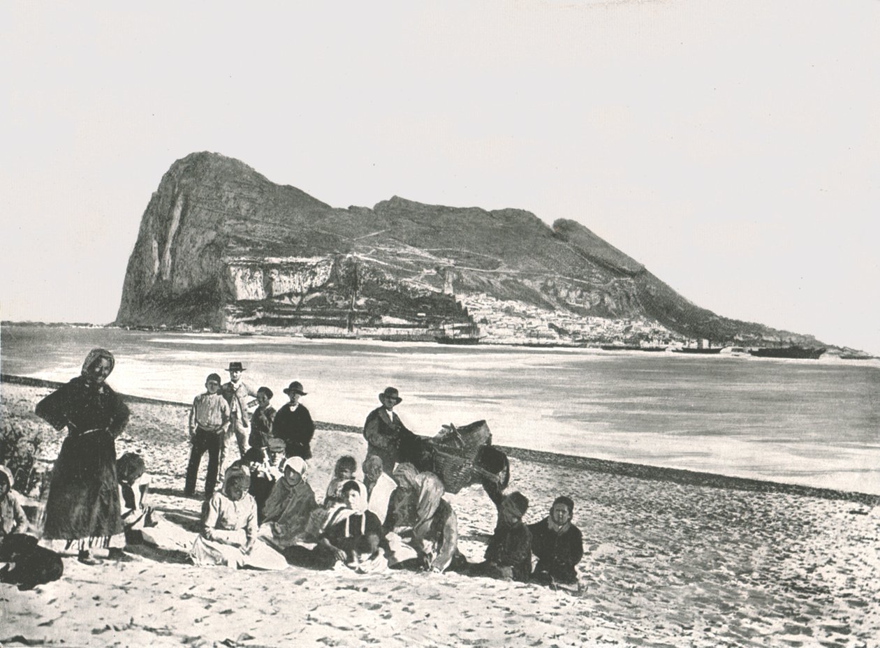 View of the Rock from the Sea, Gibraltar by W and S Ltd