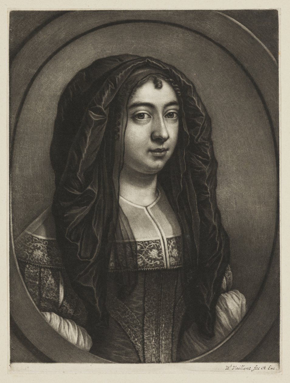 Portrait of a Woman with a Veil by Wallerant Vaillant