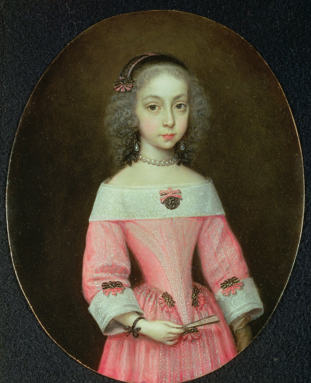 Portrait of a Young Girl with a Fan by Wallerant Vaillant
