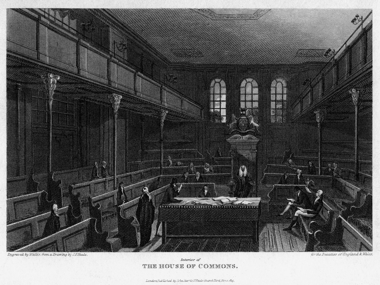 Chamber of the House of Commons, Westminster, London by Wallis