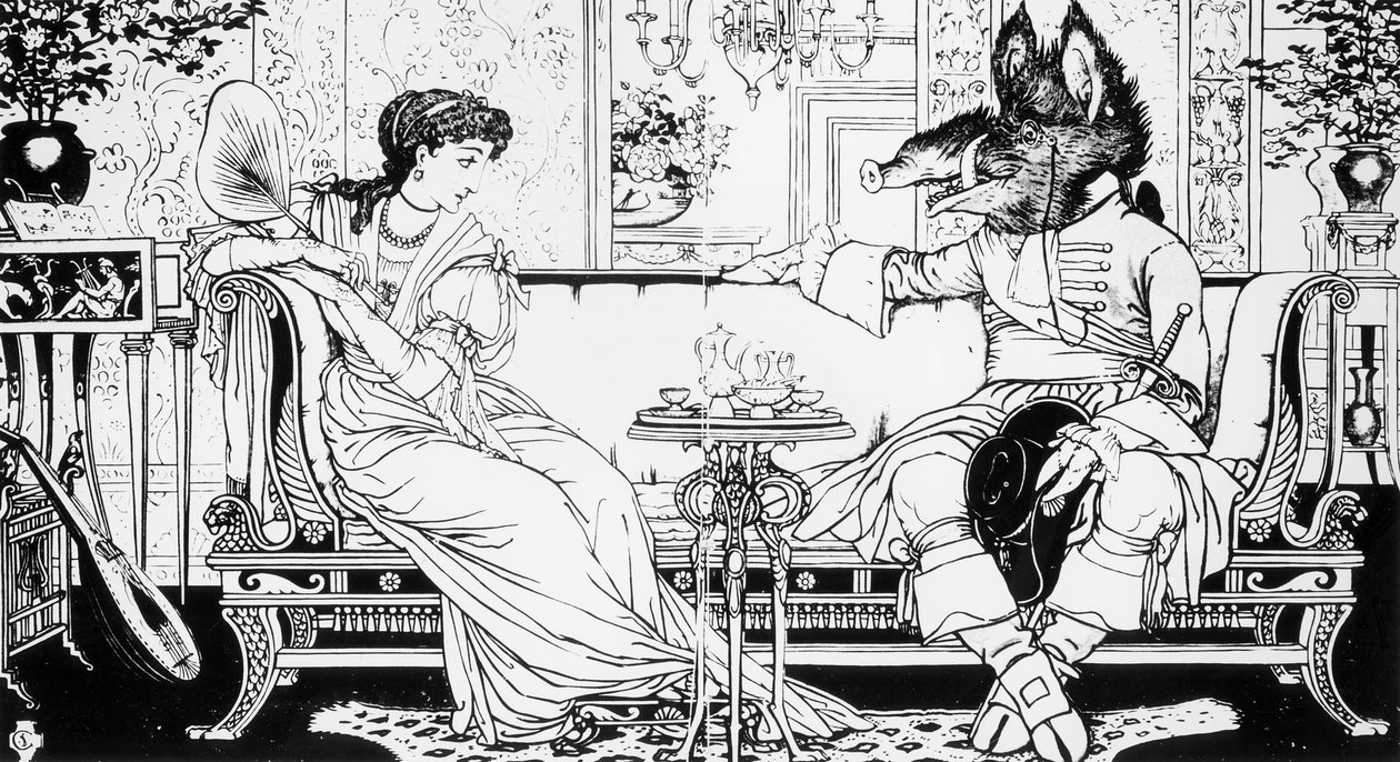 Beauty and the Beast, 1874 by Walter Crane