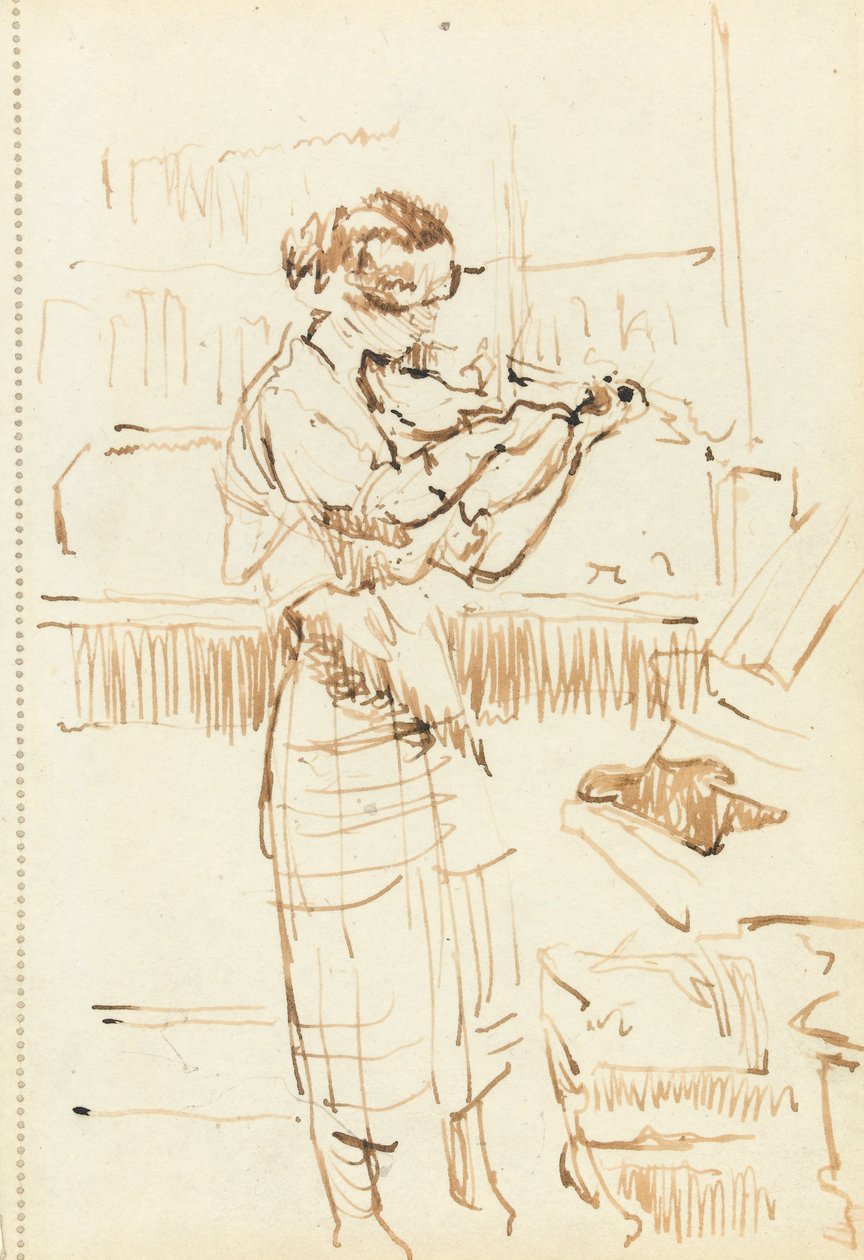 Girl Playing a Violin by Walter Richard Sickert
