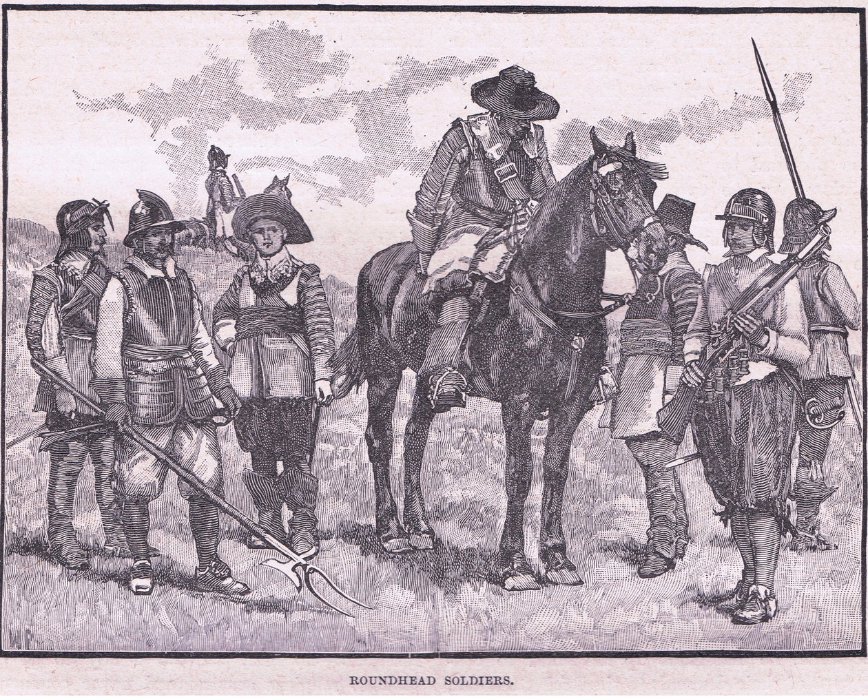 Roundhead Soldiers AD 1645 by Walter Stanley Paget