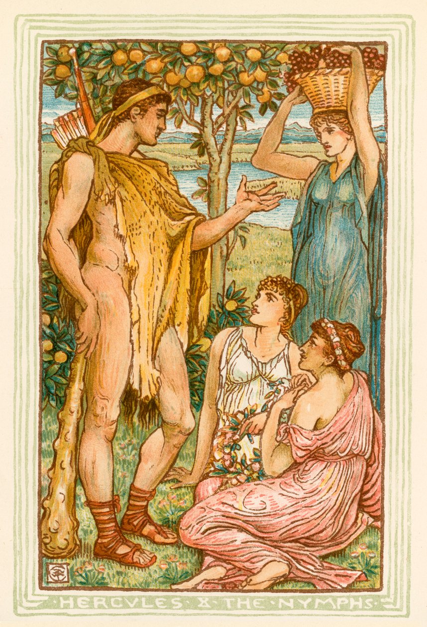Hercules and the Nymphs by Walter (after) Crane