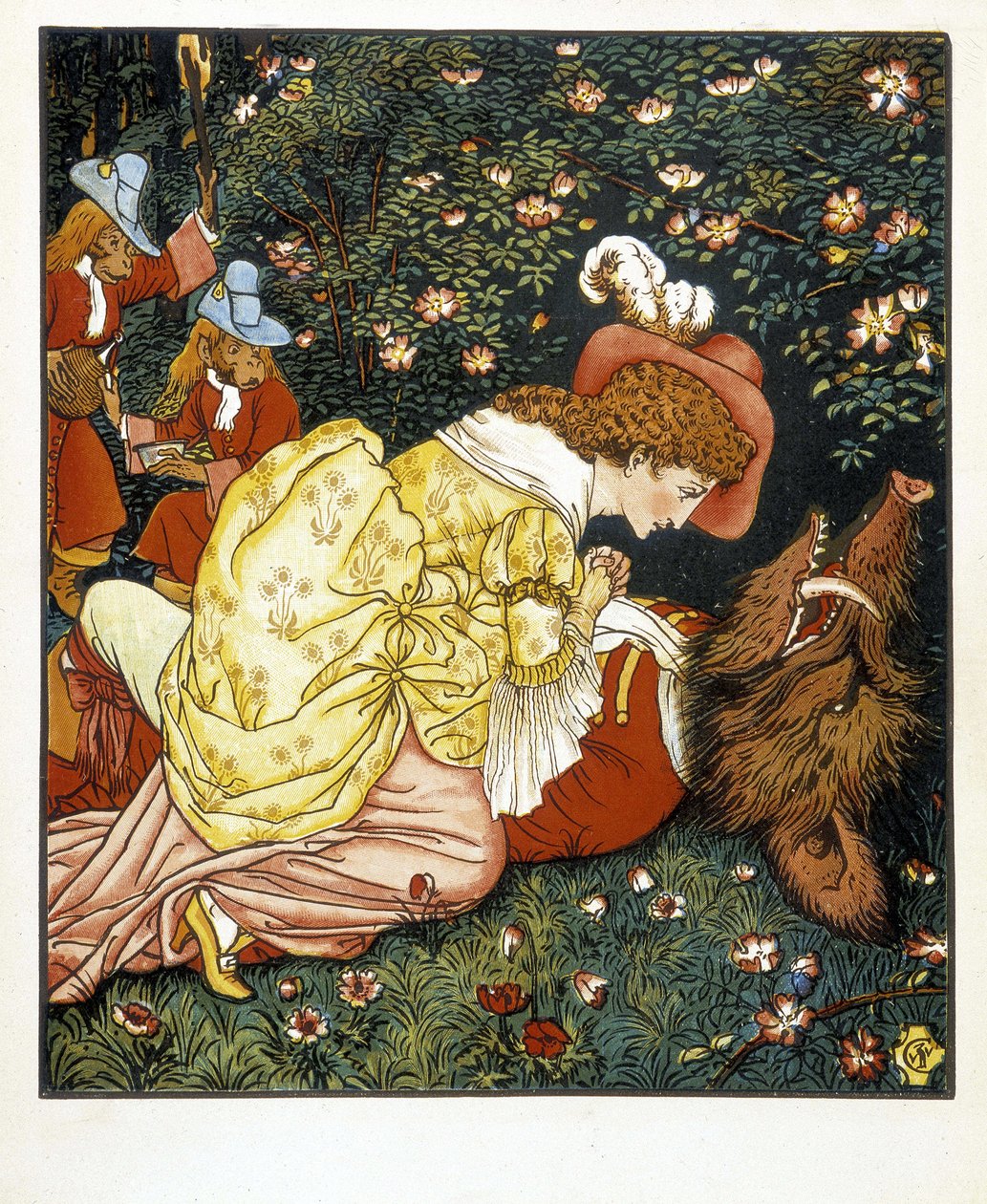 Beauty and the Beast - Illustration by Walter Crane by Walter Crane