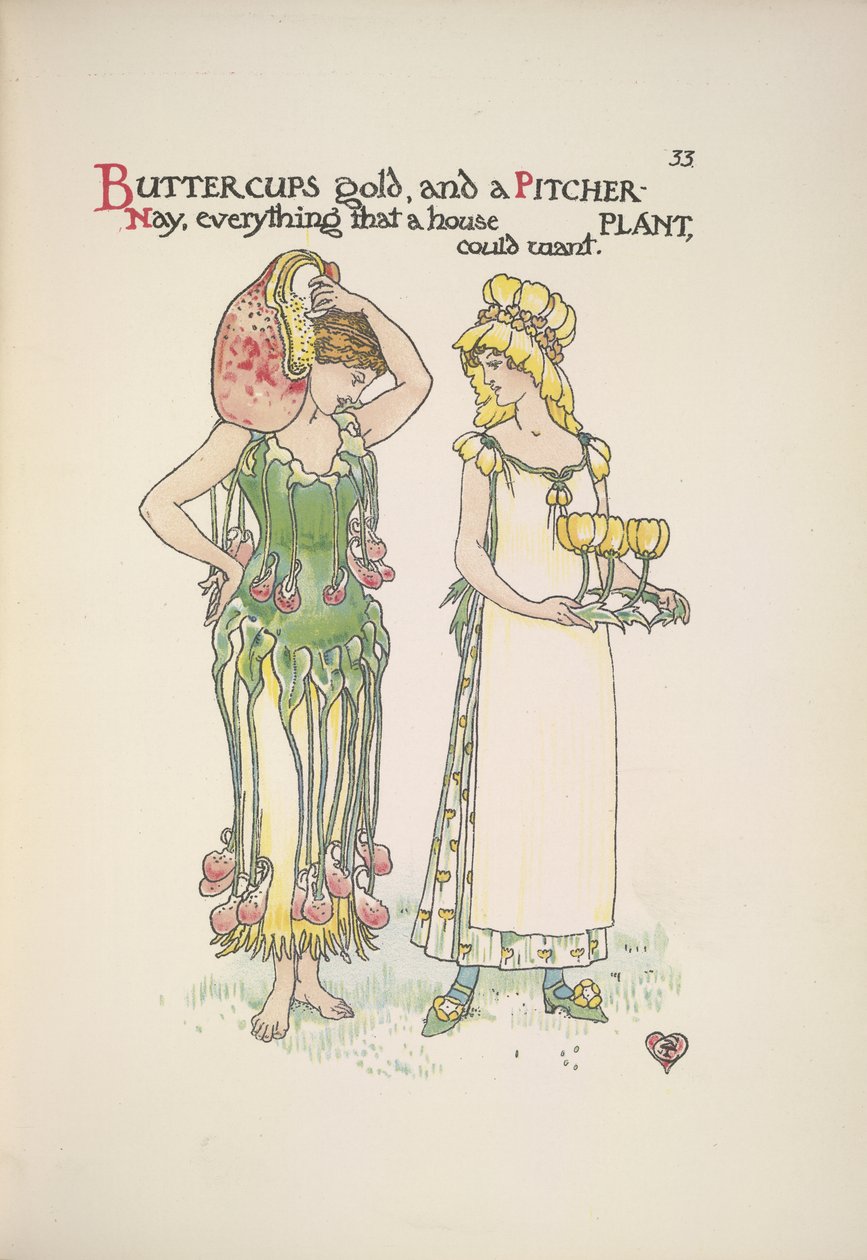Two Young Women by Walter Crane