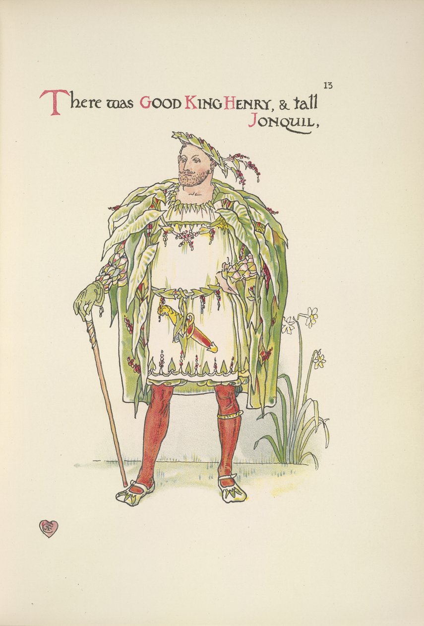 Good King Henry. A man dressed as Henry VIII by Walter Crane