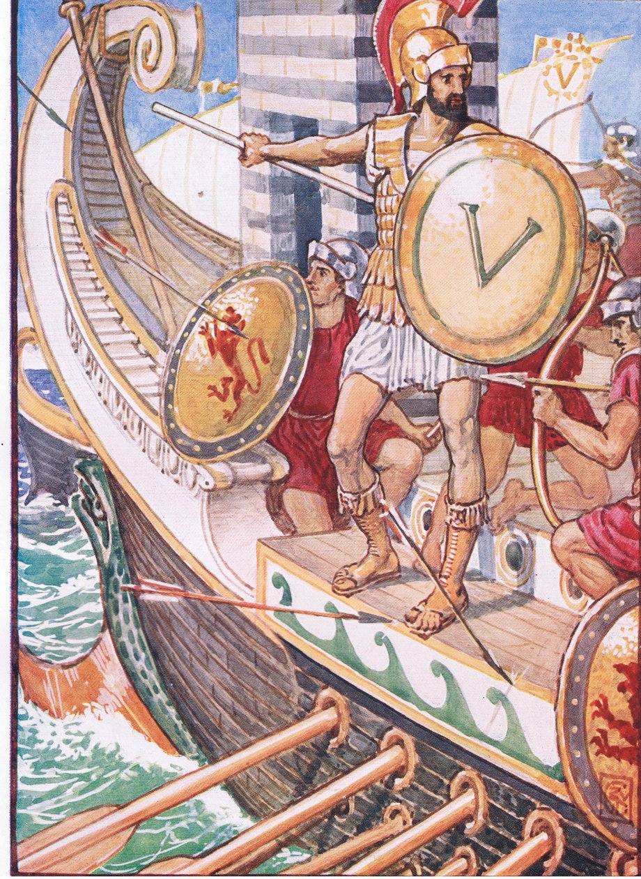 He became a target for every arrow, illustration from The Story of Greece by Walter Crane