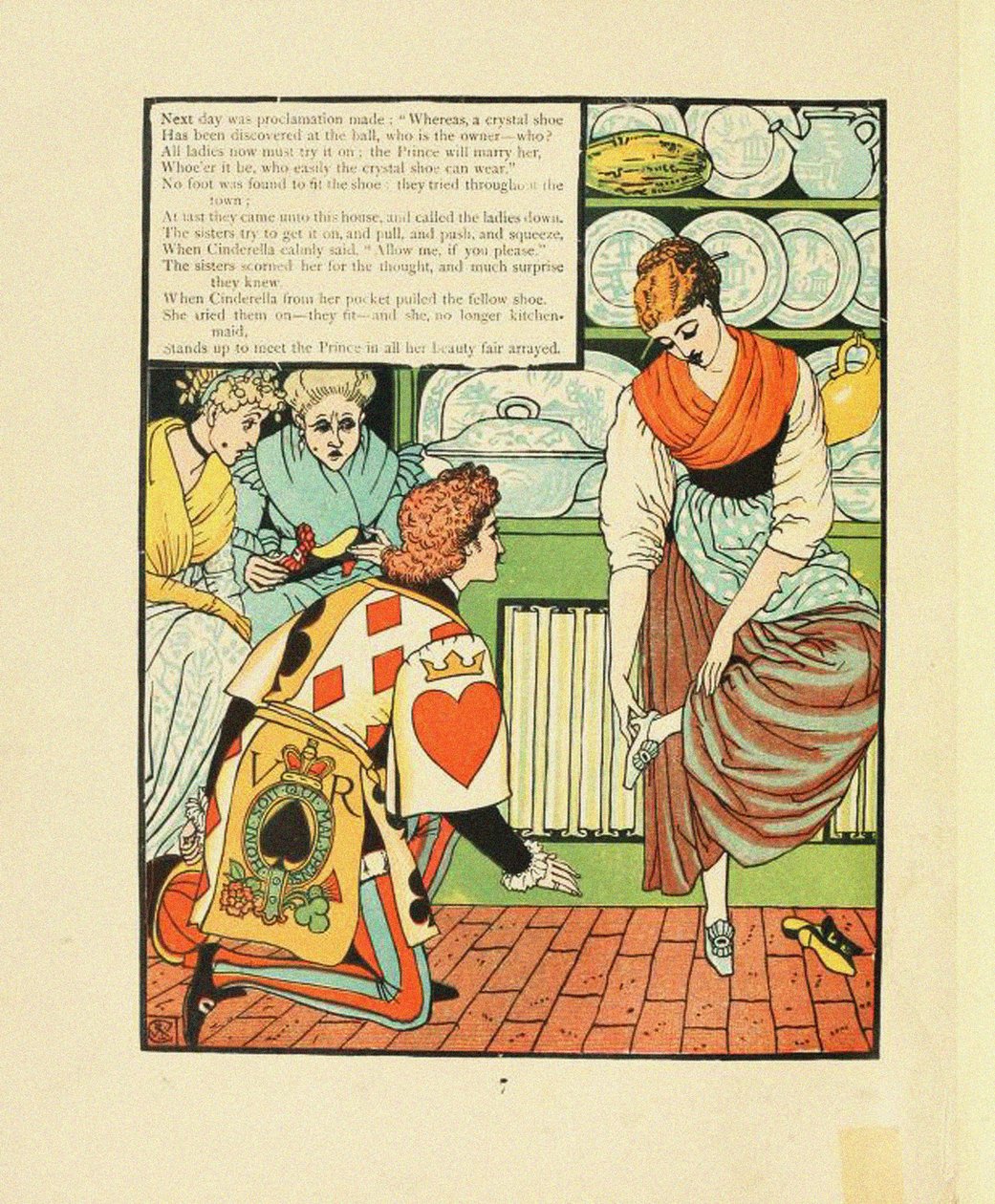 Illustration for Fairy Tale Cinderella by Walter Crane