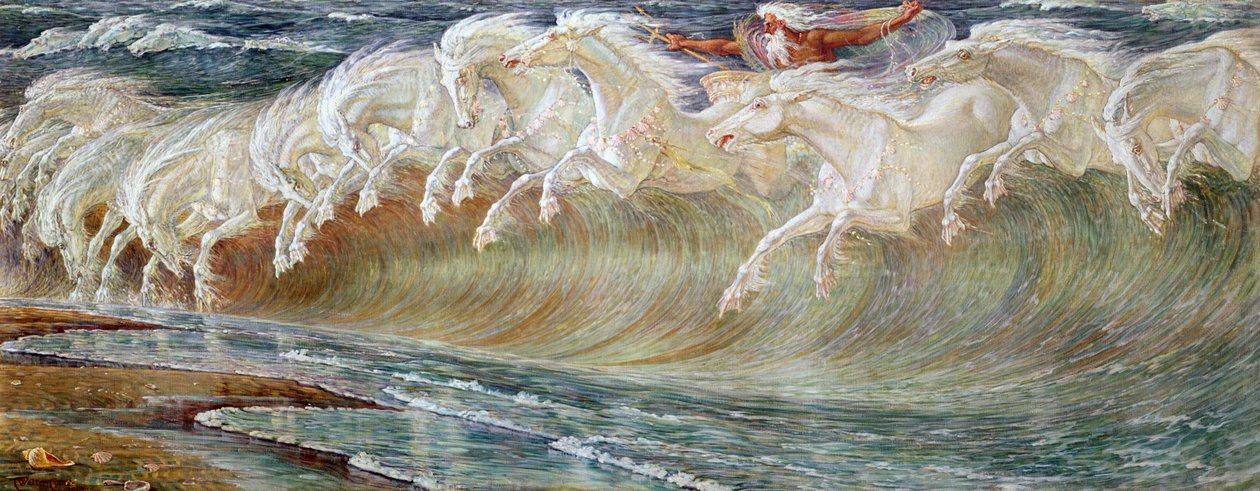 Neptune's Horses, 1892 by Walter Crane: Buy fine art prints