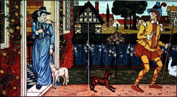 Nicky Noodle frightened by the raven on Mrs Margery