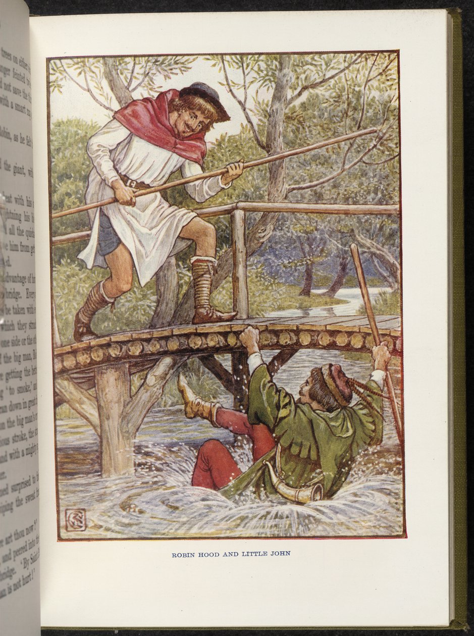 Robin Hood and Little John by Walter Crane
