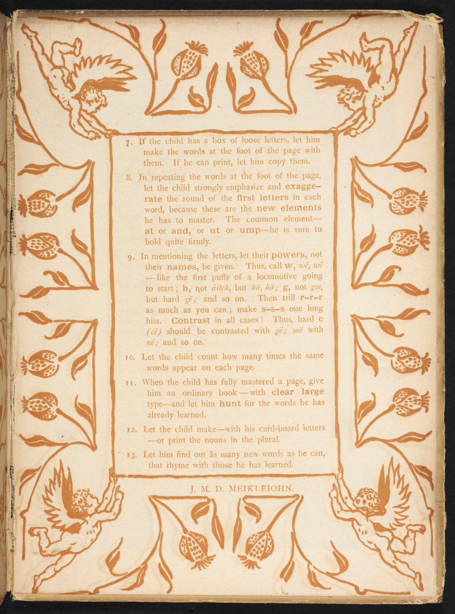 Text with a Floral Order. The Golden Primer by Walter Crane