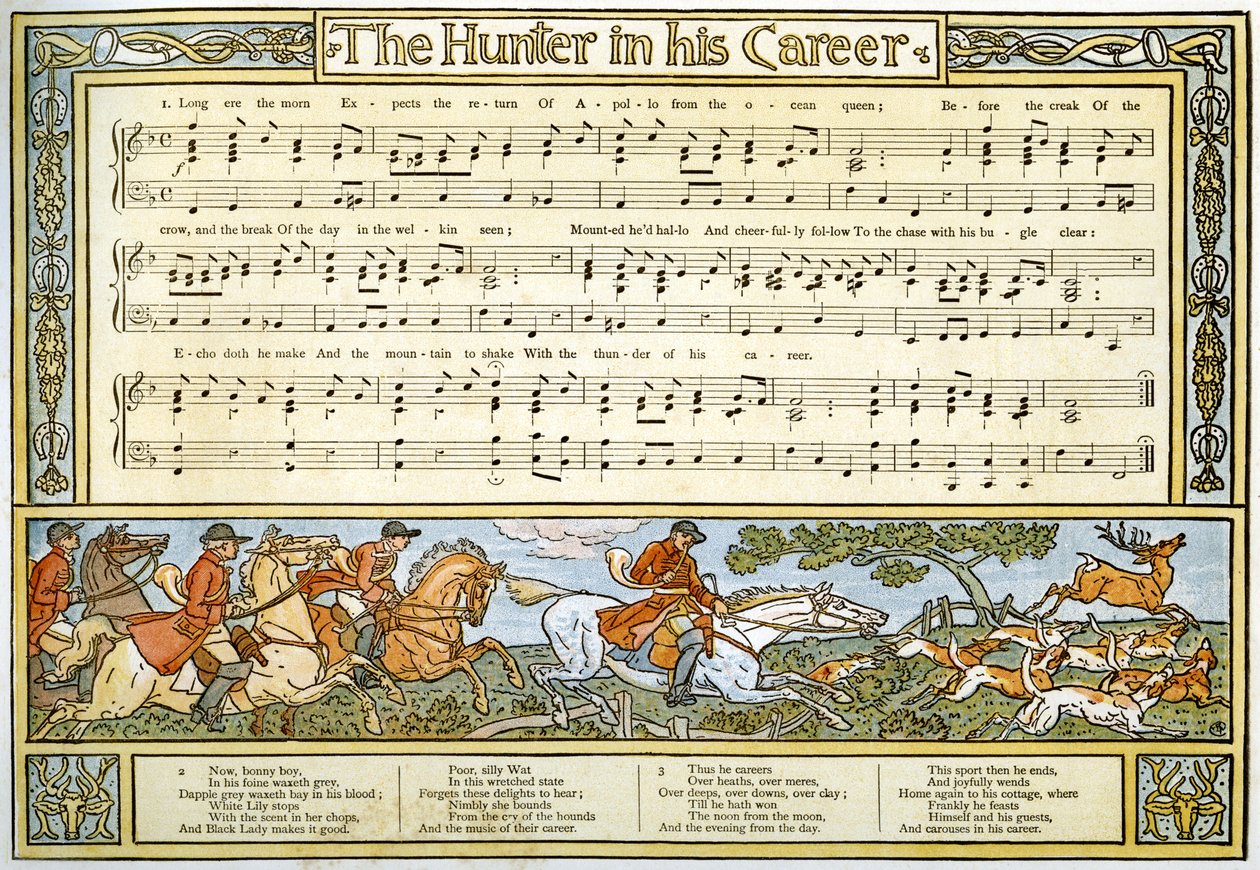 The Hunter in his Career, Song Illustration from 