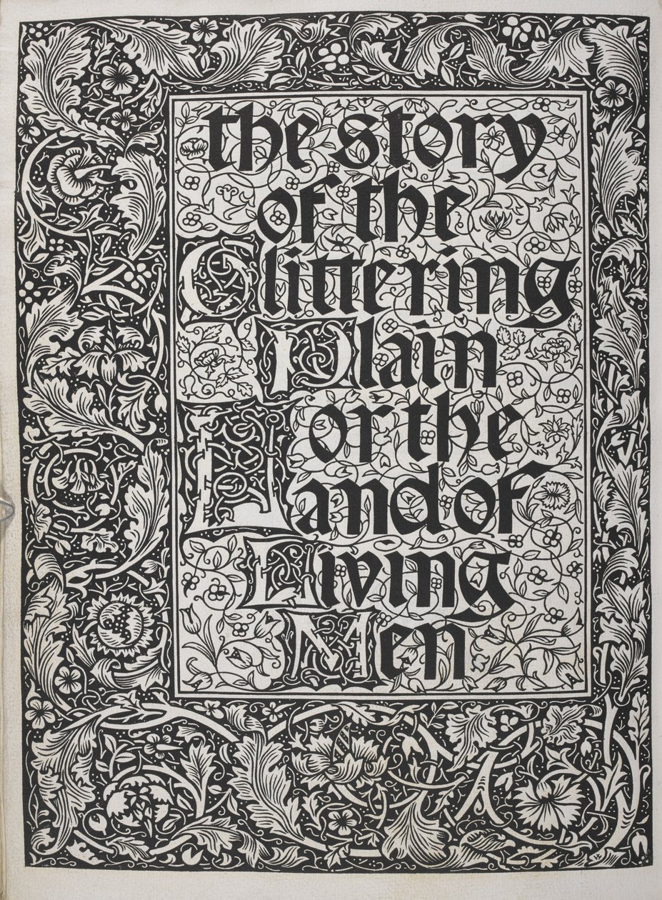 Title page decorated with floral pattern by Walter Crane