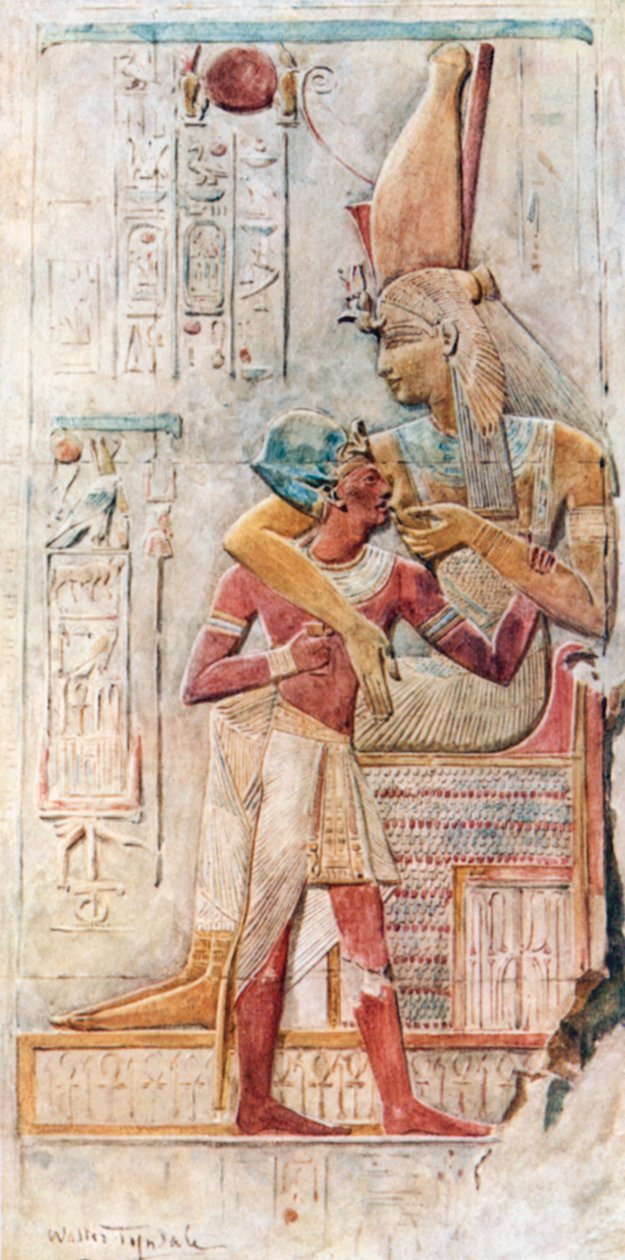 Isis Suckling Seti I, Abydos by Walter Frederick Roofe Tyndale