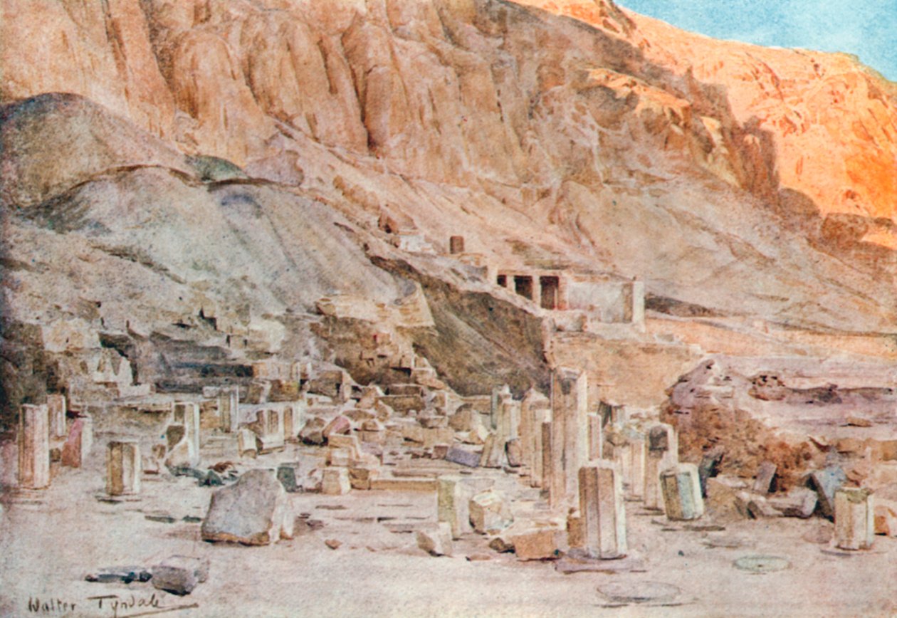 Ruins of the Temple of Mentuhotep at Thebes by Walter Frederick Roofe Tyndale