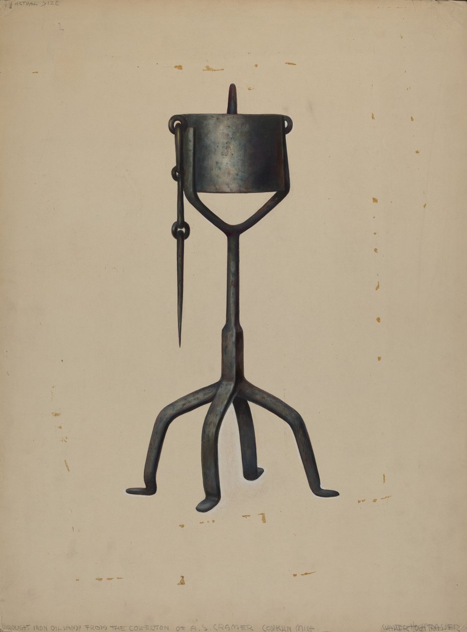 Oil Lamp by Walter Hochstrasser