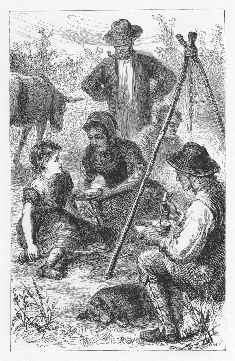 Scene from The Mill on the Floss by George Eliot, c. 1880 by Walter James Allen