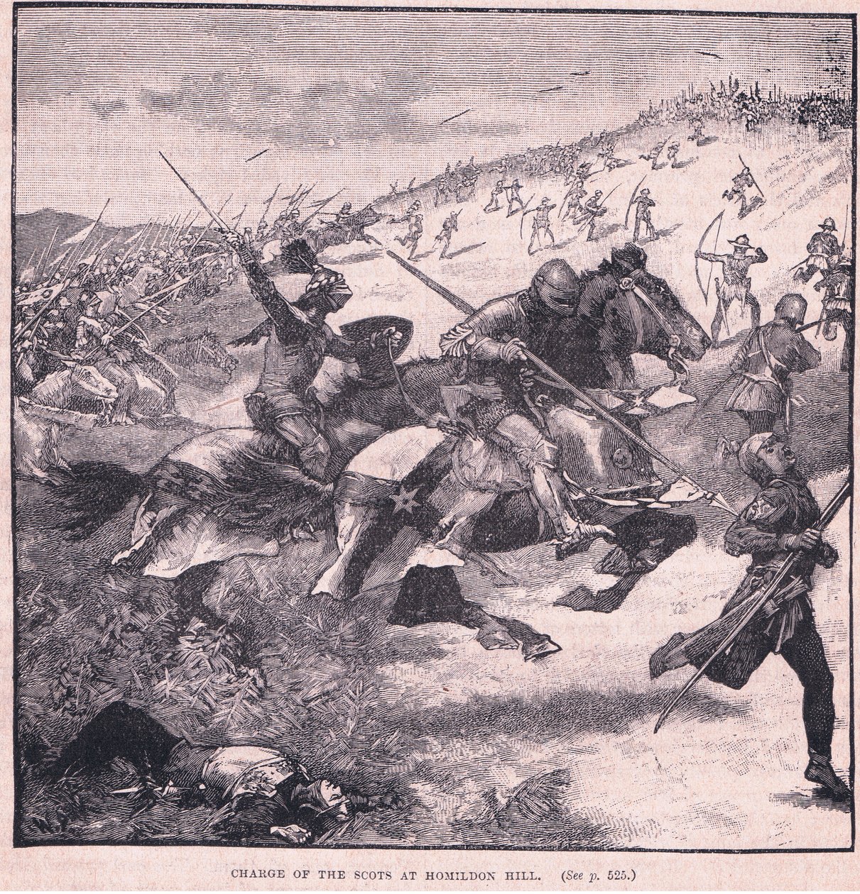 Charge of the Scots at Homildon Hill AD 1402 by Walter Paget