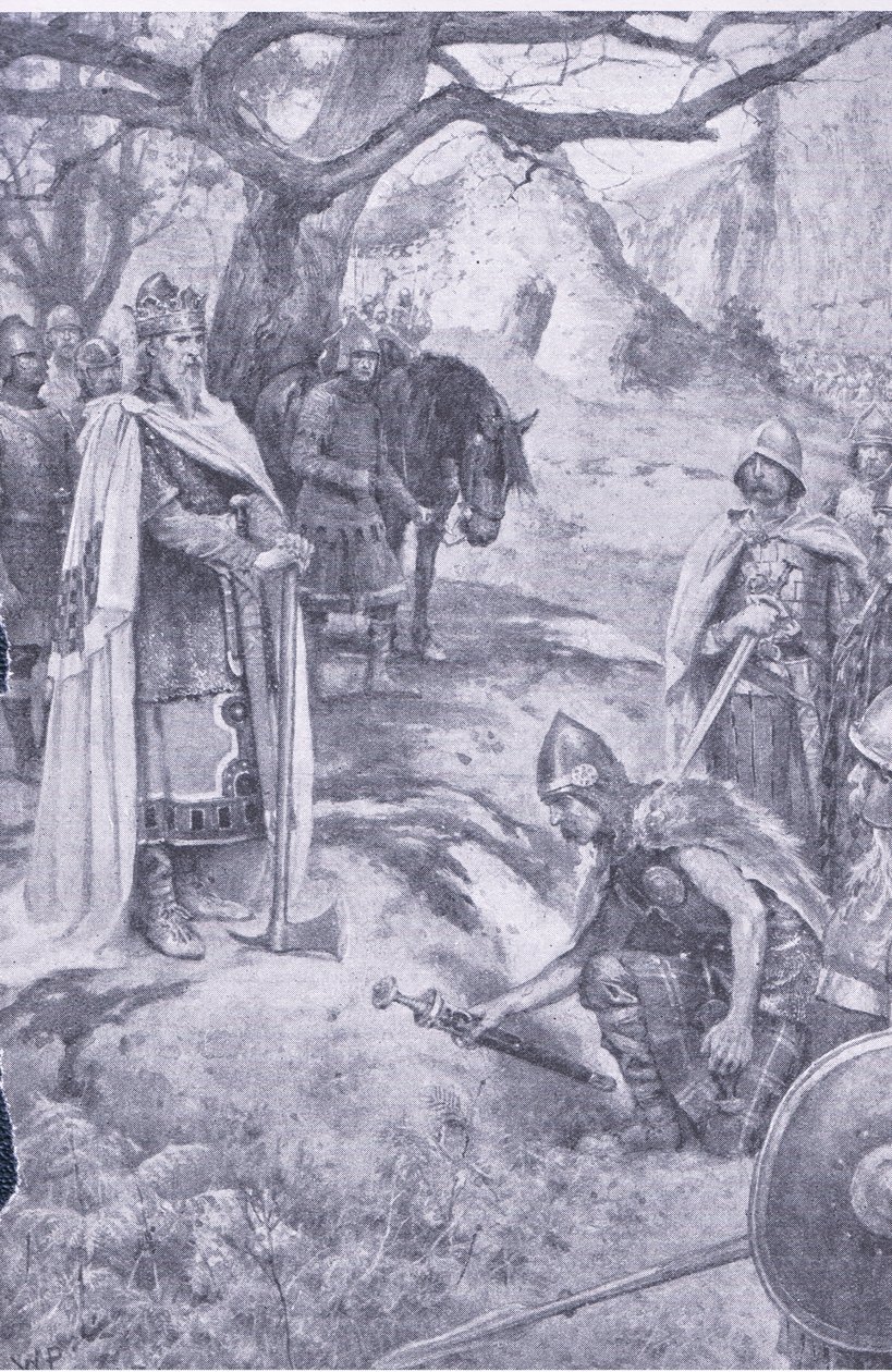 On this field was born the English nation, illustration from My Magazine by Walter Paget