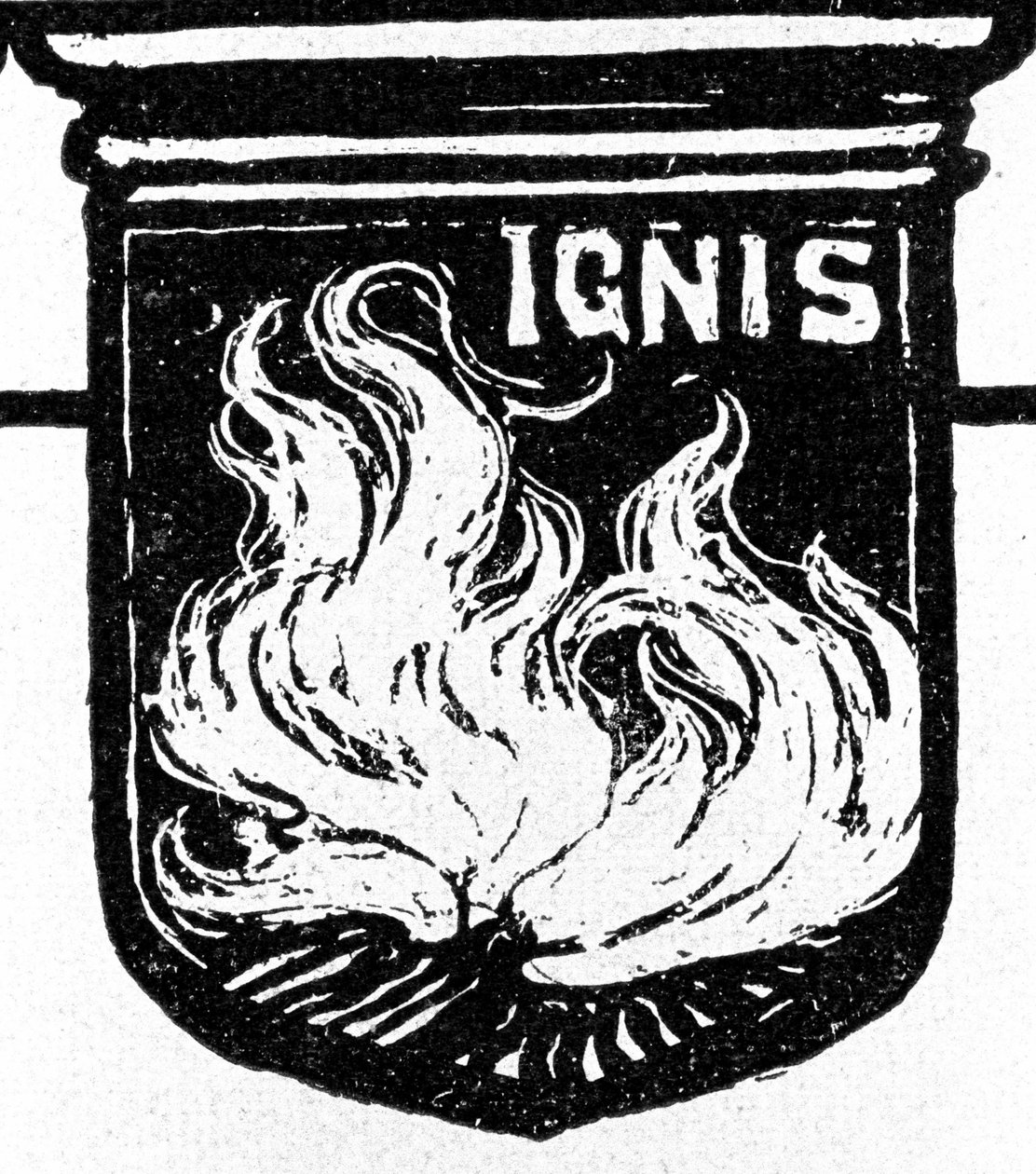 The Four Elements. The Fire. Xylography by Walther Püttner by Walter Puttner