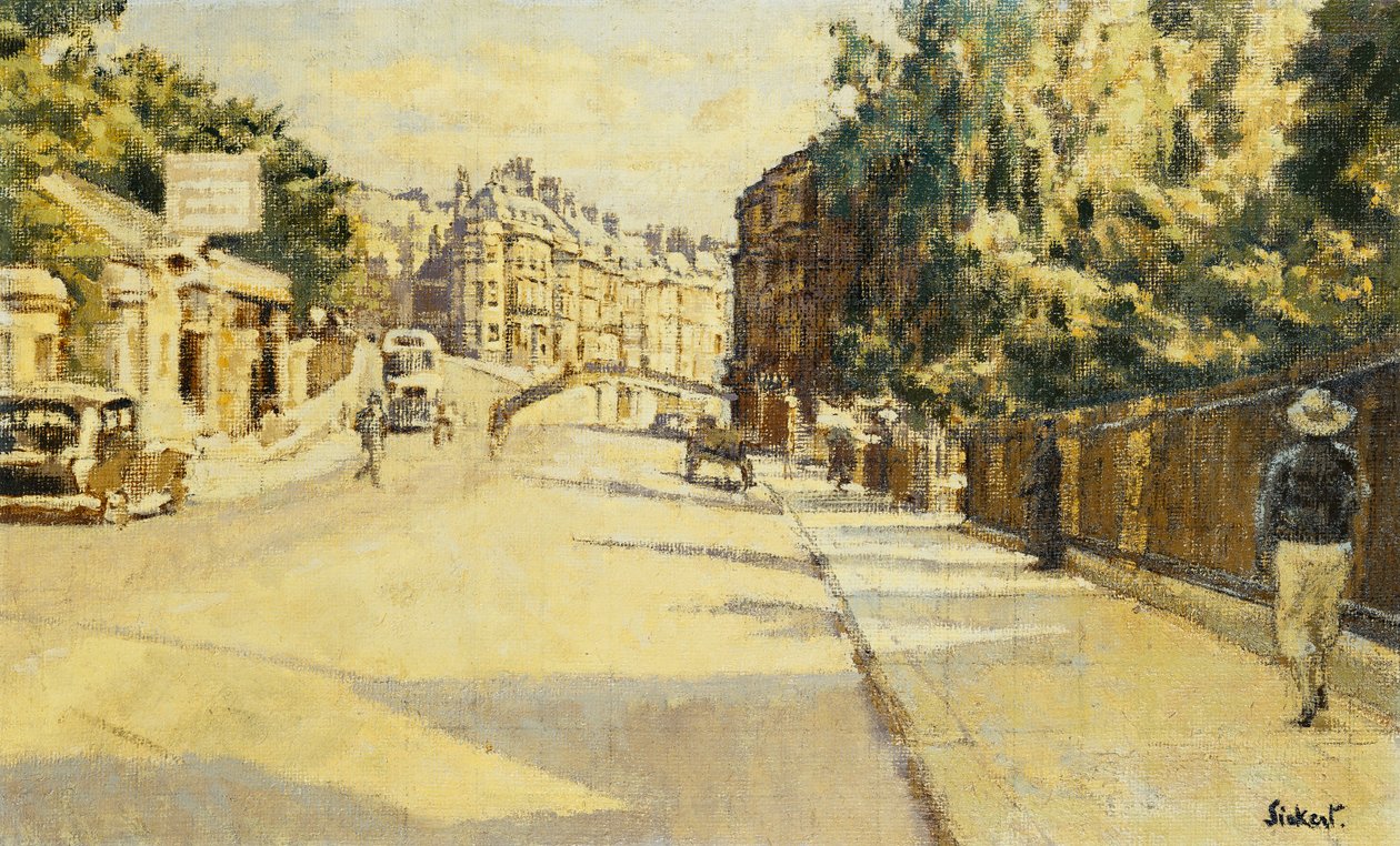 London Street, Bath, looking towards Walcot by Walter Richard Sickert