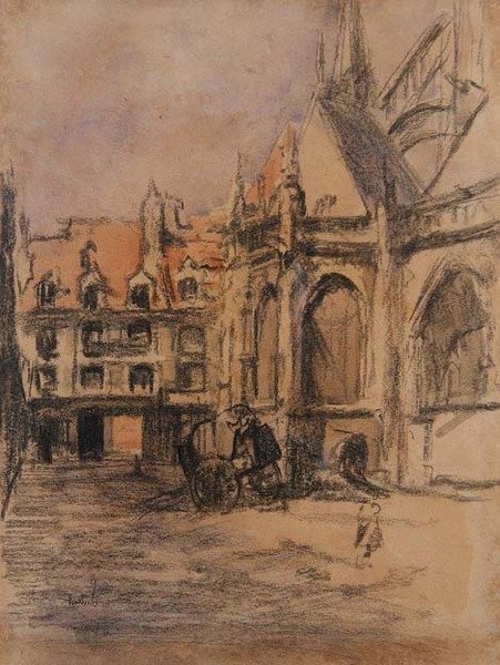 Rue Sainte Catherine and the Old Arcades, Dieppe by Walter Richard Sickert