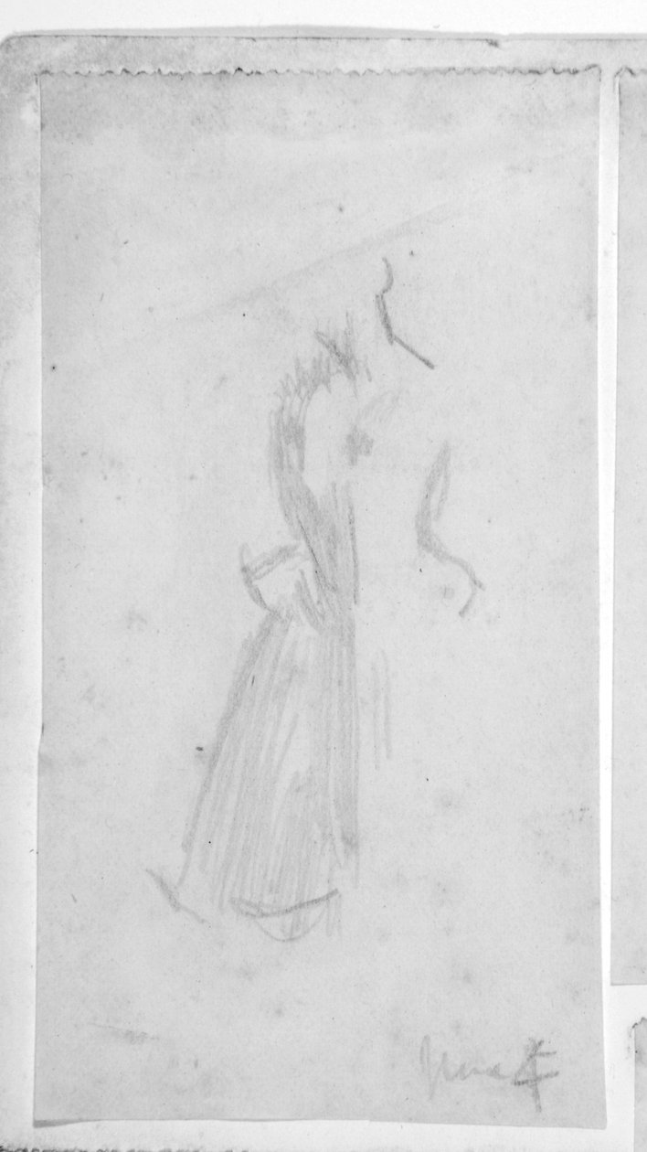 Sketch of a female figure by Walter Richard Sickert