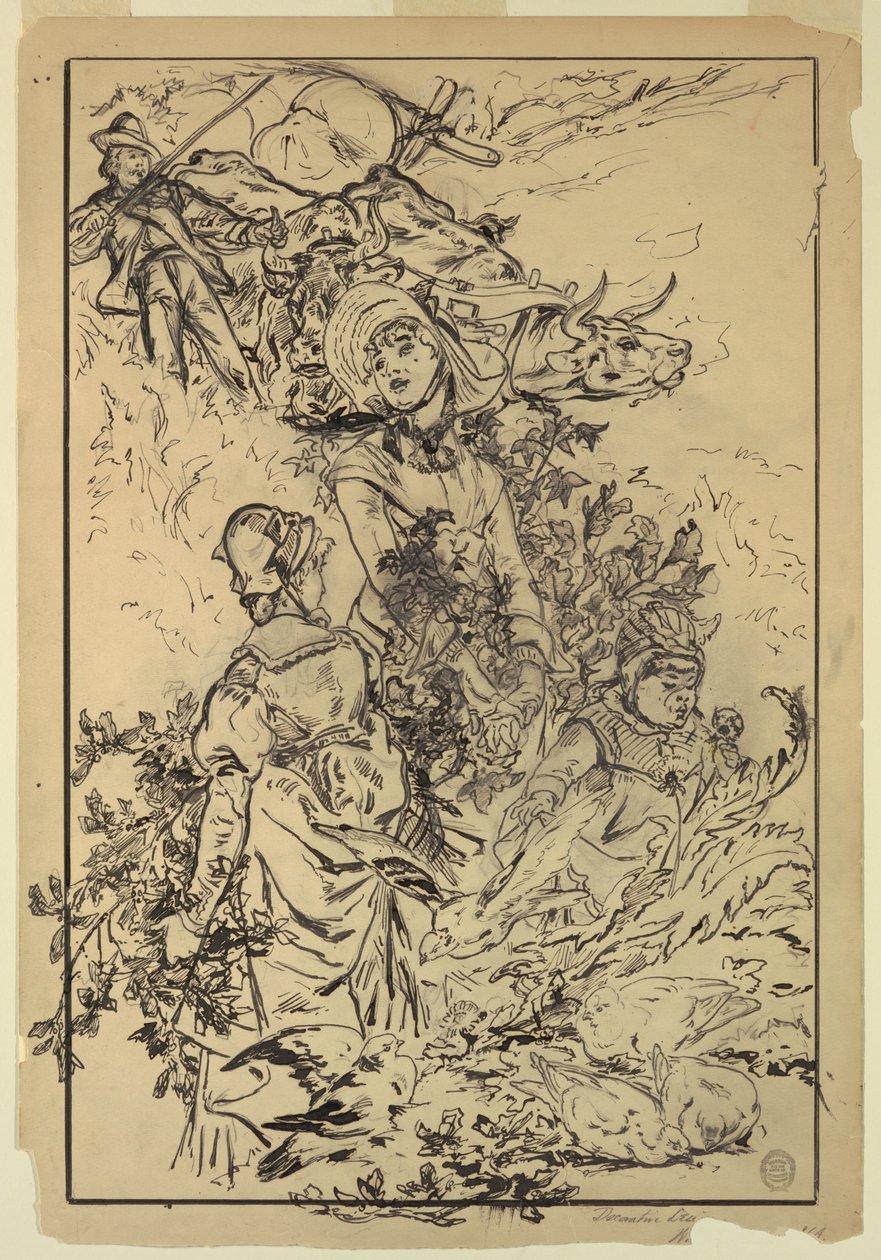 In the Mountains (Decorative Design) by Walter Shirlaw