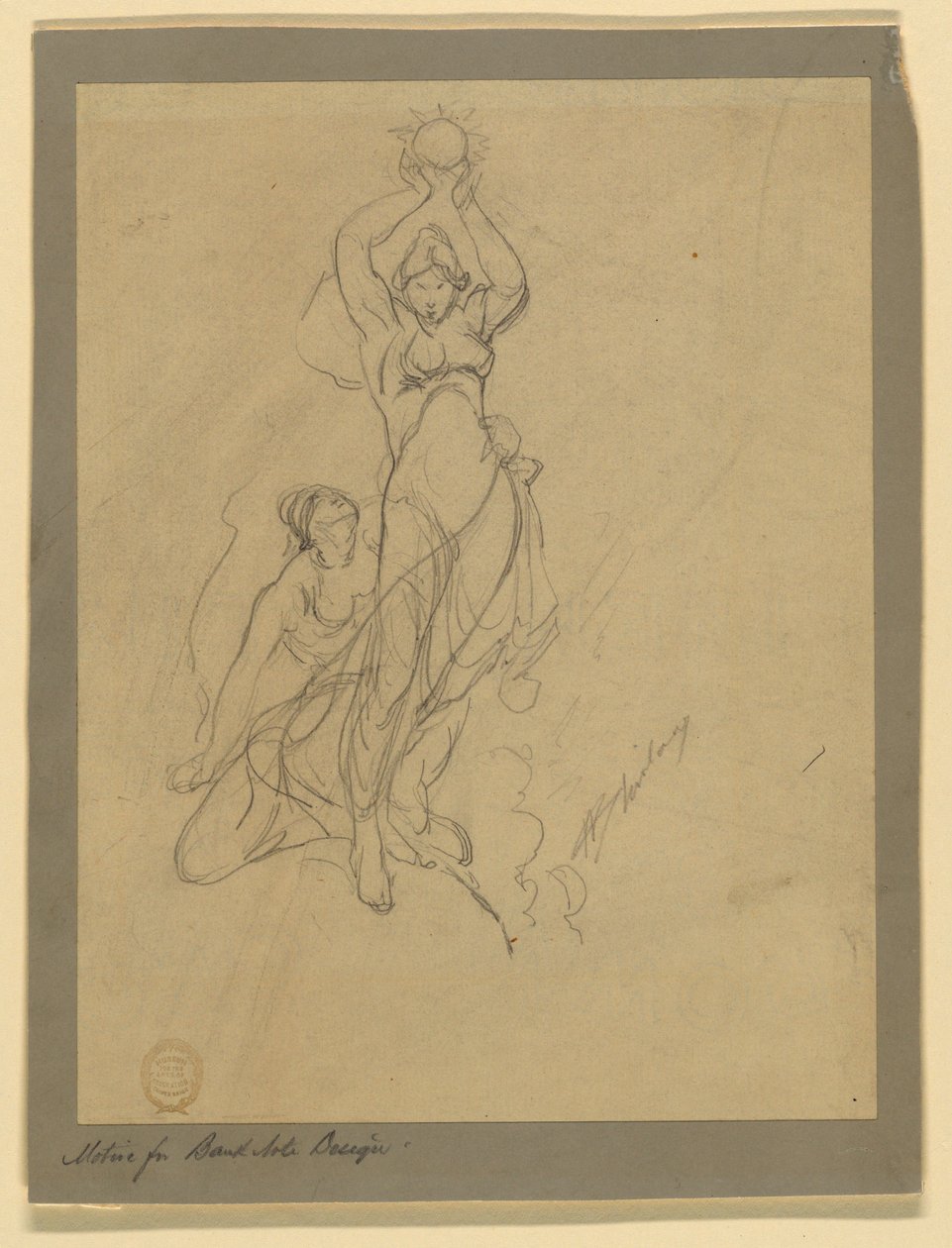 Motif for Bank Note Design by Walter Shirlaw